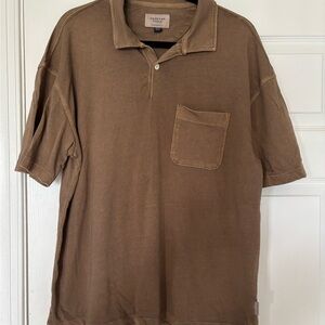 American Eagle Outfitters Brown Polo Shirt